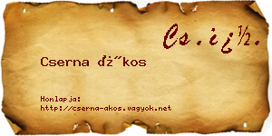 Cserna Ákos névjegykártya